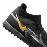 Nike Phantom GT2 Academy DF TF Turf Soccer Cleats - Black/Metallic Dark Grey/Metallic Gold - Best Buy Soccer