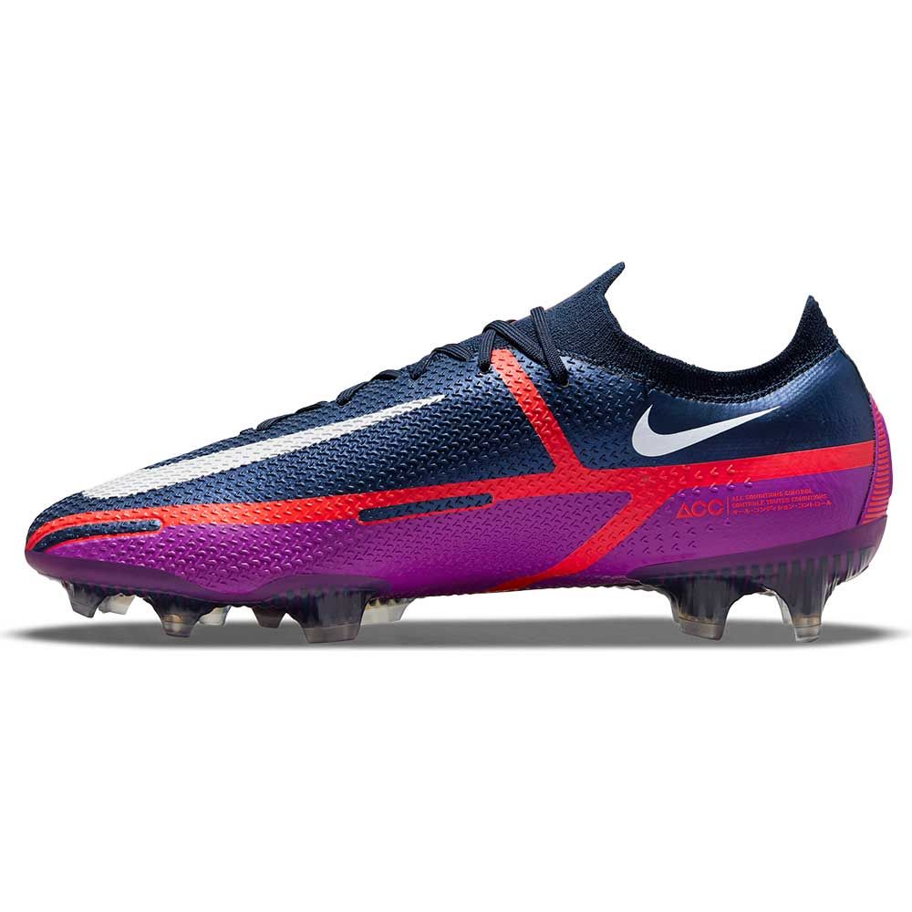Nike Phantom GT2 Elite FG Firm Ground Soccer Cleats - Navy/White/Purple - Best Buy Soccer