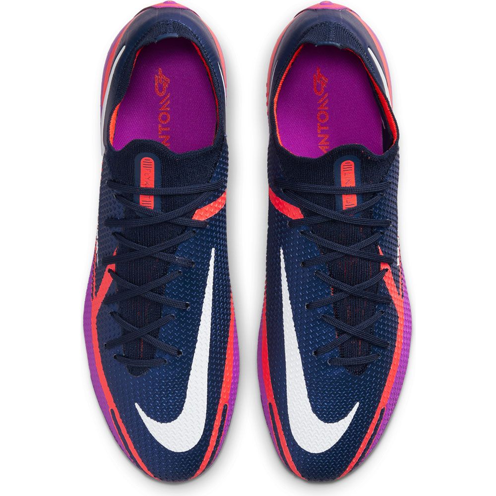 Nike Phantom GT2 Elite FG Firm Ground Soccer Cleats - Navy/White/Purple - Best Buy Soccer