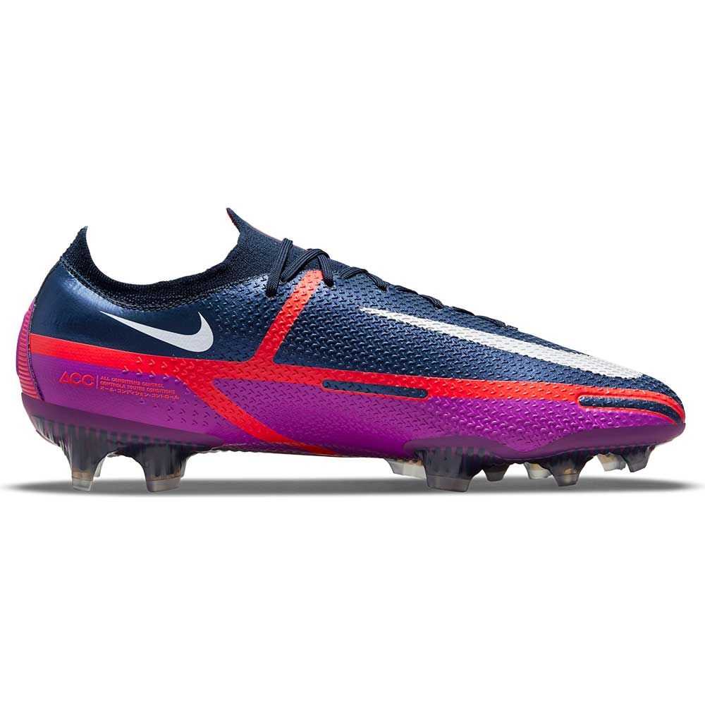 Nike Phantom GT2 Elite FG Firm Ground Soccer Cleats - Navy/White/Purple - Best Buy Soccer
