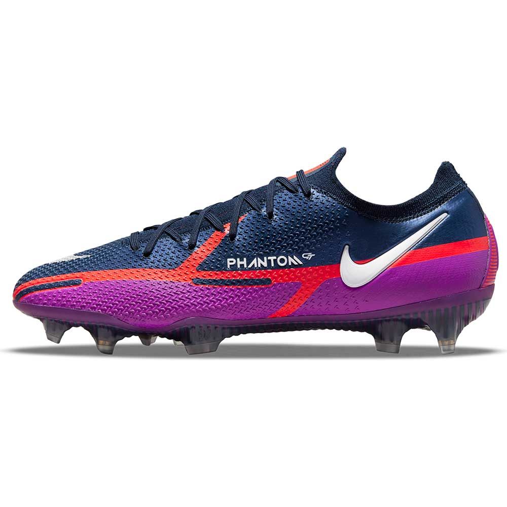 Nike Phantom GT2 Elite FG Firm Ground Soccer Cleats - Navy/White/Purple - Best Buy Soccer