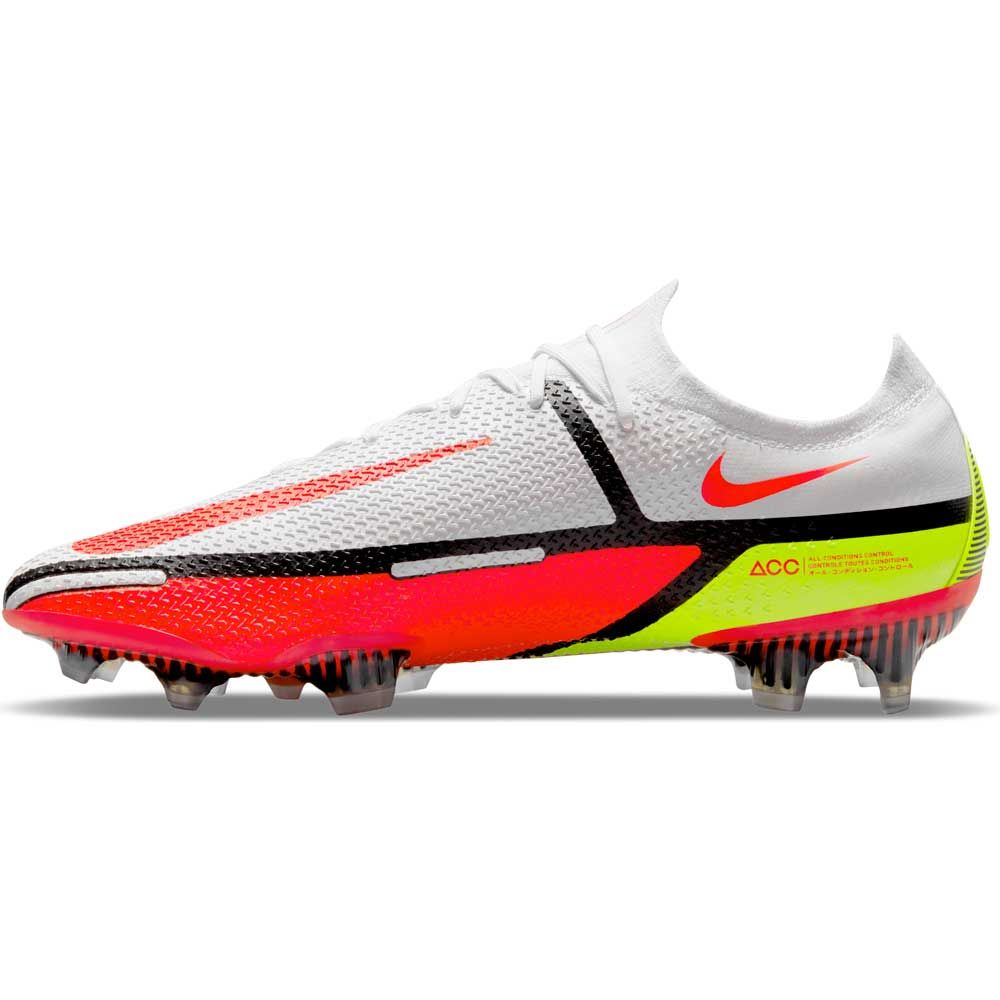 Nike Phantom GT2 Elite FG Firm Ground Soccer Cleats White/Bright Crimson/Volt - Best Buy Soccer