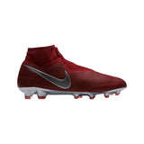 Nike Phantom Vision Elite DF FG Firm Ground Men's Soccer Cleats - Rising Fire/Red/Dark Grey/Bright Crimson