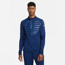 Nike Therma-Fit Academy Winter Warrior Men's Soccer Drill Top - Blue Void/Volt - Best Buy Soccer