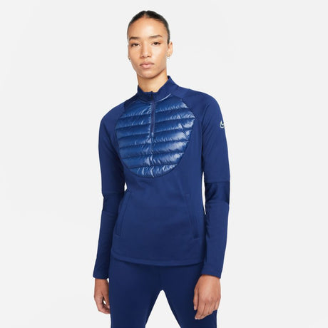 Nike Therma-FIT Academy Winter Warrior Women's Soccer Drill Top - Blue Void/Volt - Best Buy Soccer