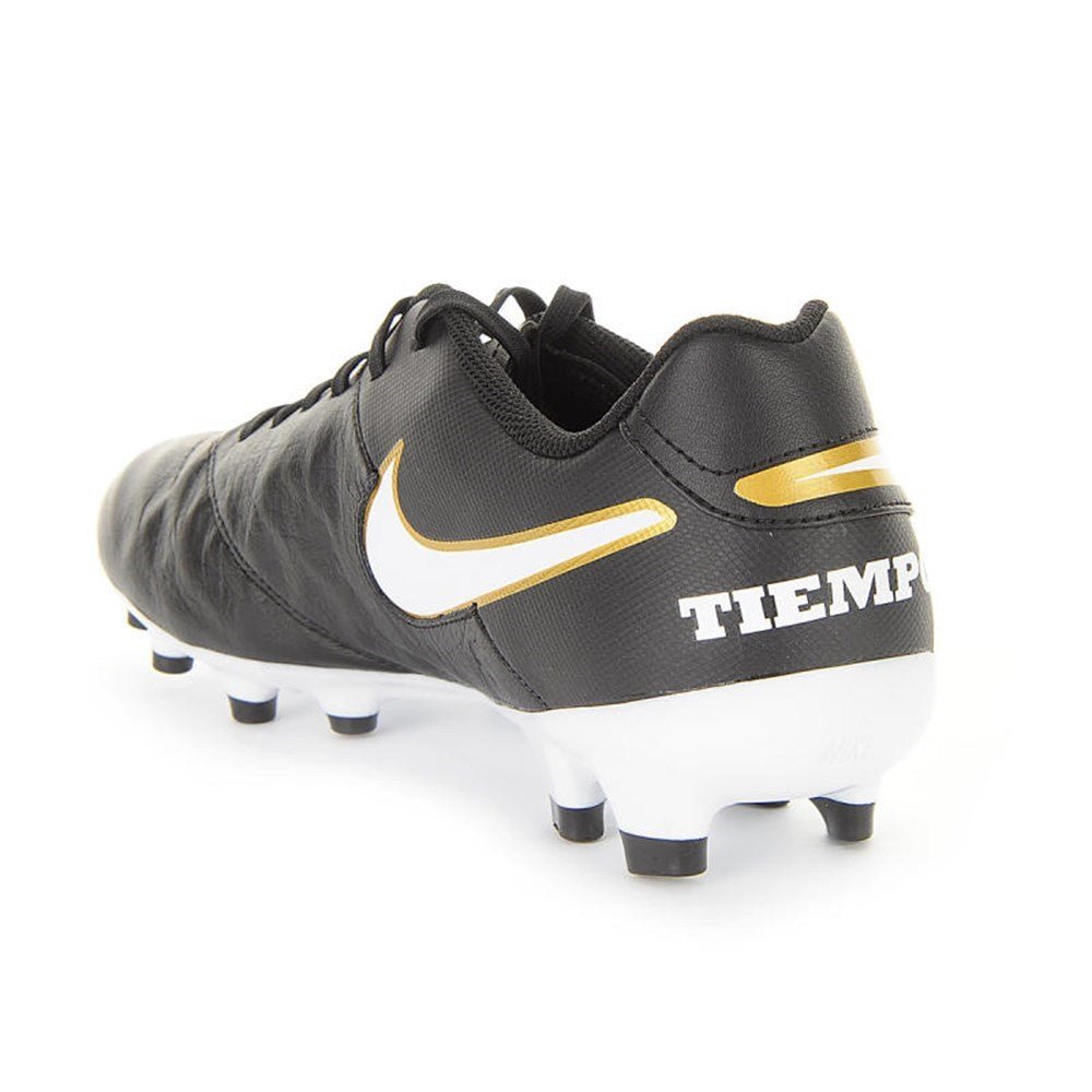 Nike Tiempo Genio II Leather FG Firm Groun Soccer Cleats - Black/White - Best Buy Soccer