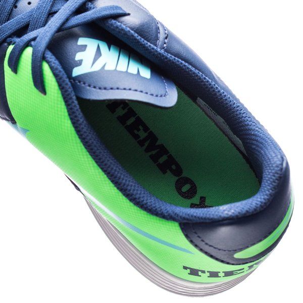 Nike Tiempo Genio Leather II TF Turf Soccer Cleats - Coastal Blue/Green - Best Buy Soccer