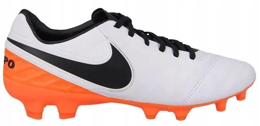 Nike Tiempo Legacy II FG Men's Soccer Cleats - White/Orange - Best Buy Soccer