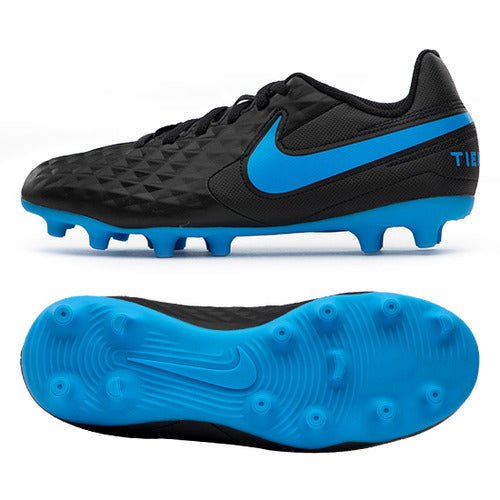 Nike Tiempo Legend 8 FG Youth Soccer Cleats - Black/Blue - Best Buy Soccer