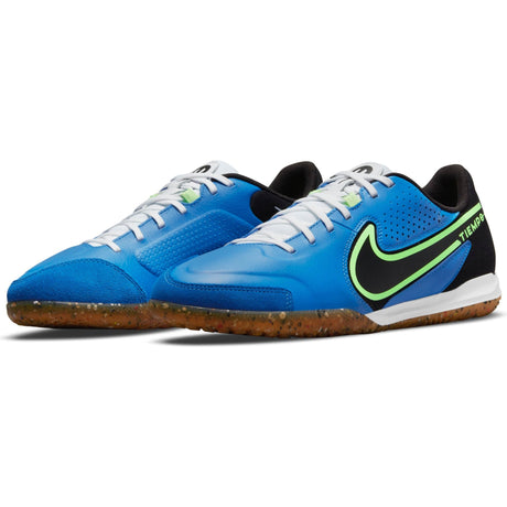 Nike Tiempo Legend 9 Academy IC Indoor Soccer Shoes - Blue/Black/Lime - Best Buy Soccer