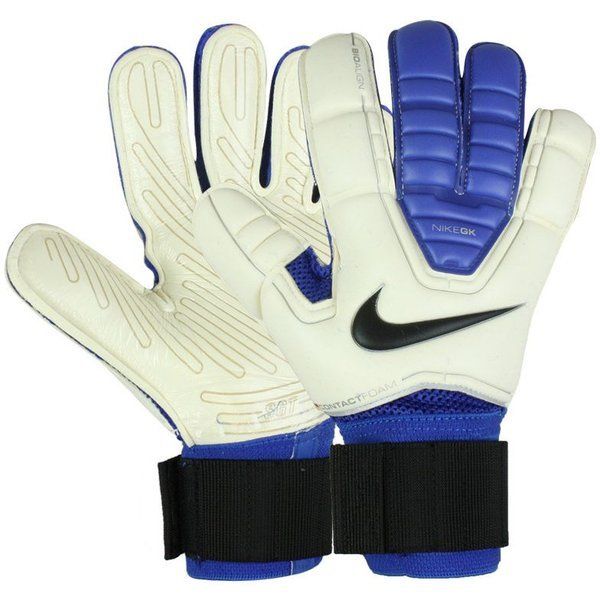 Nike Tiempo Premier SGT Goalkeeper Gloves White/Blue - Best Buy Soccer
