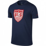 Nike USA Crest Basic Core Cotton Tee - Navy/Red