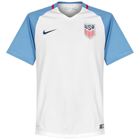 Nike USMNT 16 Stadium Home Men's Jersey - White/Blue - Best Buy Soccer