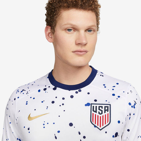Nike USMNT 2023 Stadium Home Men's Jersey - White/Metallic Gold - Best Buy Soccer