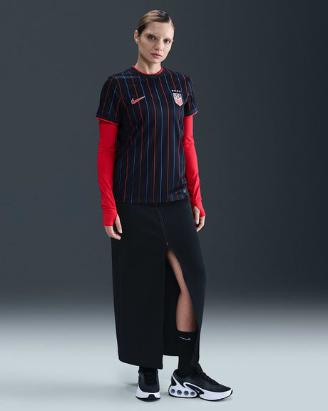 Nike USWNT 2025 Stadium Away Women's Jersey - Obsidian/Challenge Red/Challenge - Best Buy Soccer