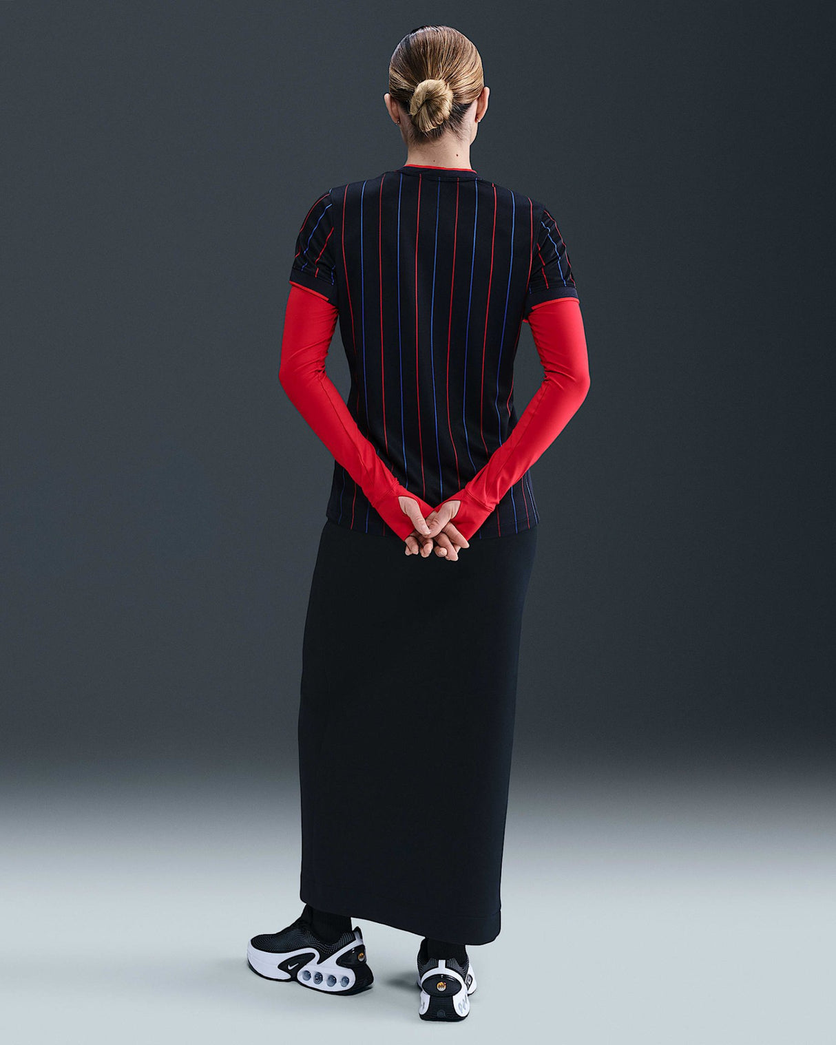 Nike USWNT 2025 Stadium Away Women's Jersey - Obsidian/Challenge Red/Challenge - Best Buy Soccer