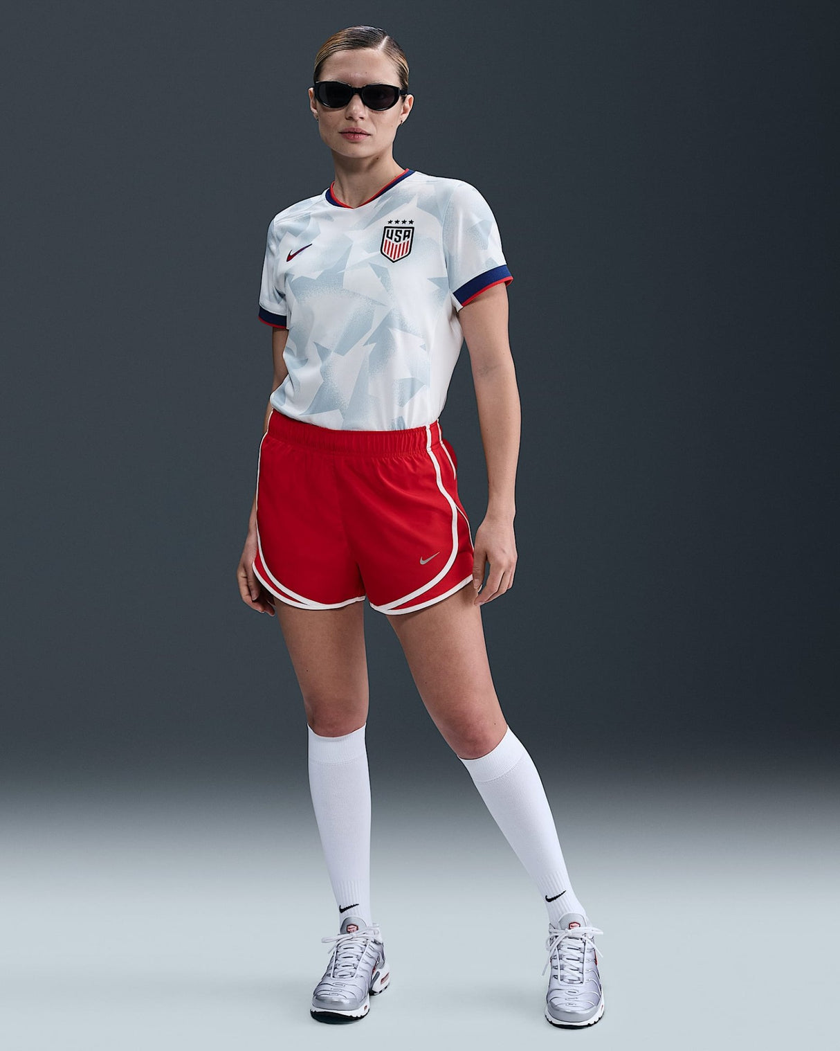Nike USWNT 2025 Stadium Home Women's Jersey - White/Rush Blue/Challenge - Best Buy Soccer