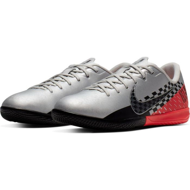 Nike Vapor 13 Academy NJR Youth Indoor Soccer Shoes - Chrome/Black - Best Buy Soccer