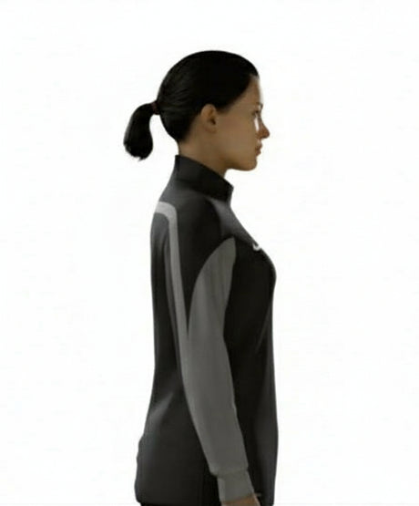 Sudadera de entrenamiento Nike Squad 14 de manga larga con cremallera de 1/4 para mujer - Negro/Gris