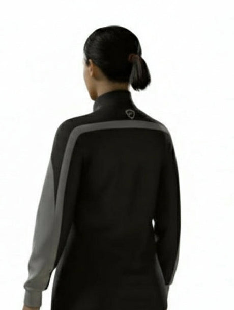 Sudadera de entrenamiento Nike Squad 14 de manga larga con cremallera de 1/4 para mujer - Negro/Gris