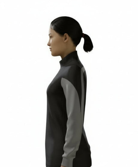Sudadera de entrenamiento Nike Squad 14 de manga larga con cremallera de 1/4 para mujer - Negro/Gris