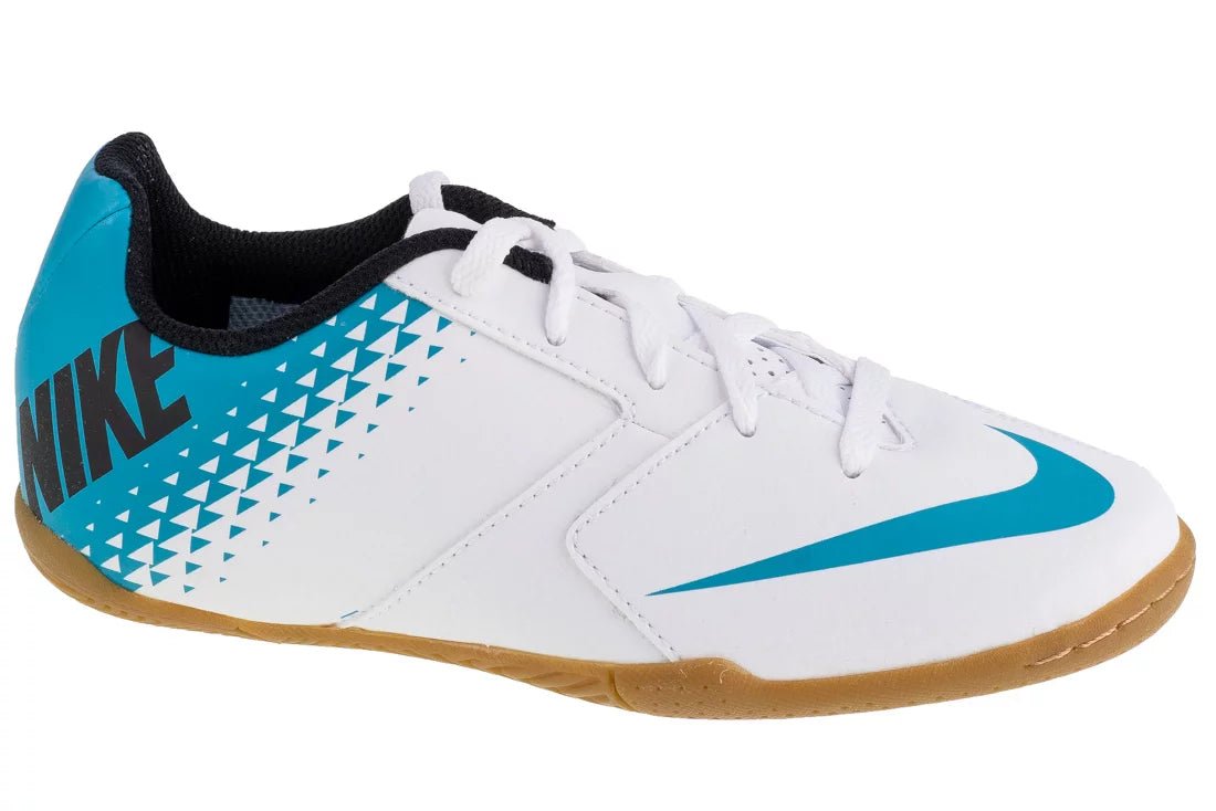 Nike Youth Bombax Indoor Soccer Shoe White/Blue Lagoon/Black - Best Buy Soccer