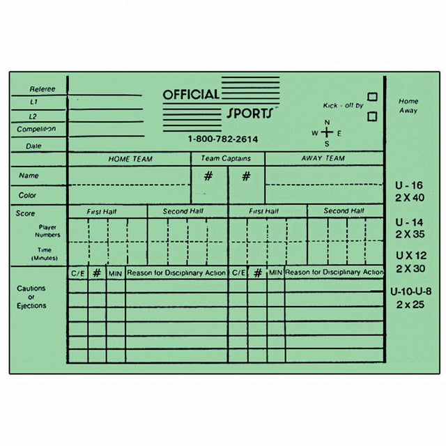 OSI 2045 Report Forms - Green - Best Buy Soccer
