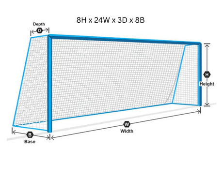 PEVO 8x24 Soccer Net (8x24x3x8) - Best Buy Soccer