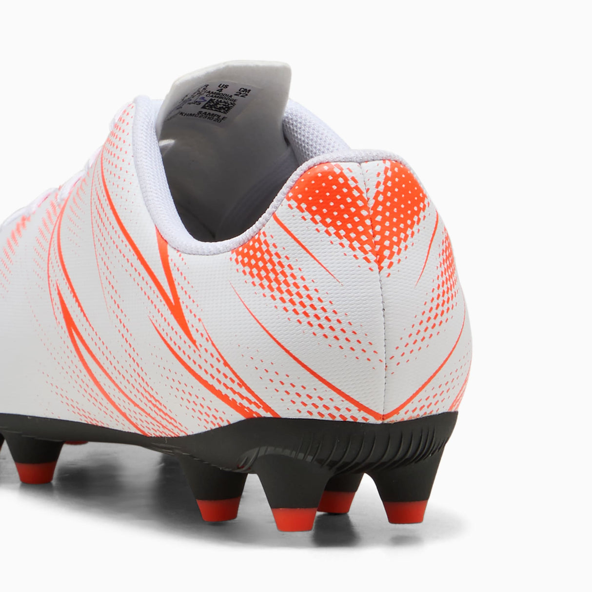 Tacos de fútbol PUMA Attacanto FG/AG JR - Blanco/Rojo Brillante