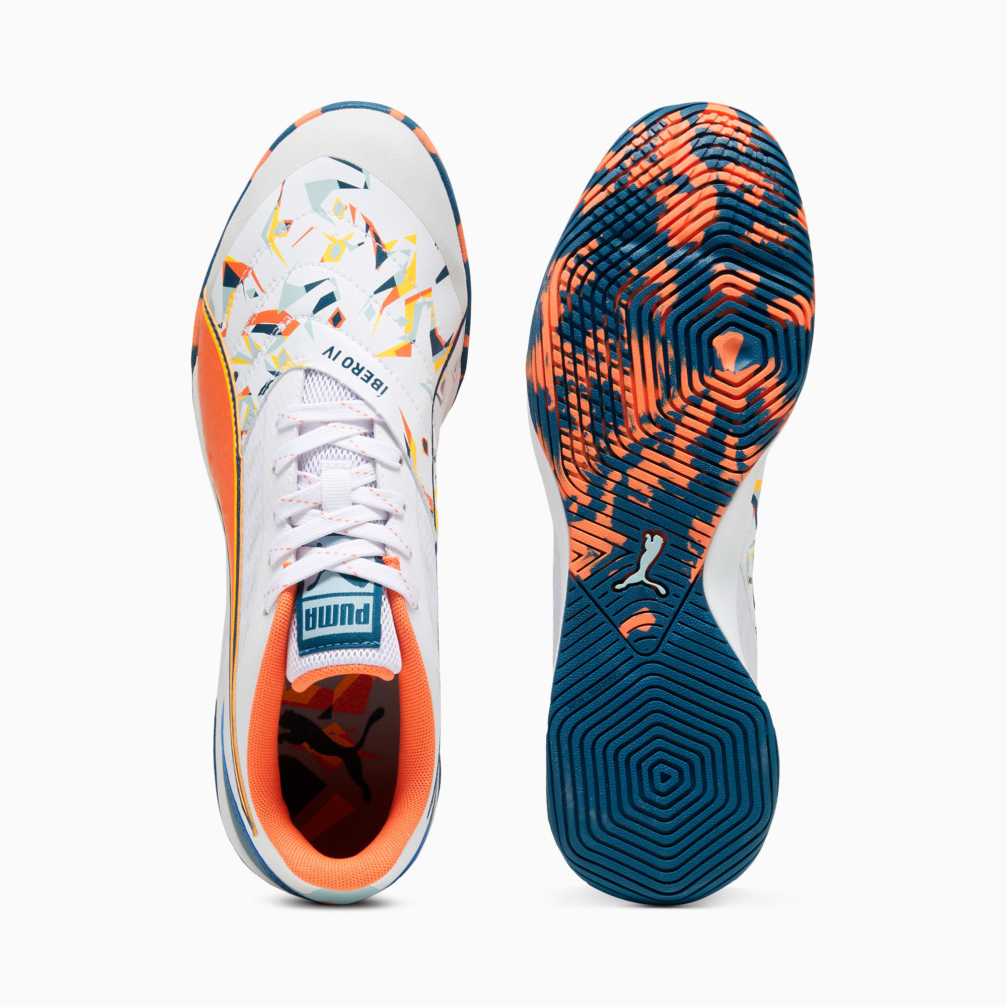 PUMA Ibero IV Creativity White/Turquoise Indoor Shoes