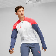 PUMA IndividualCUP 1/4 Zip Top White/Red/Blue