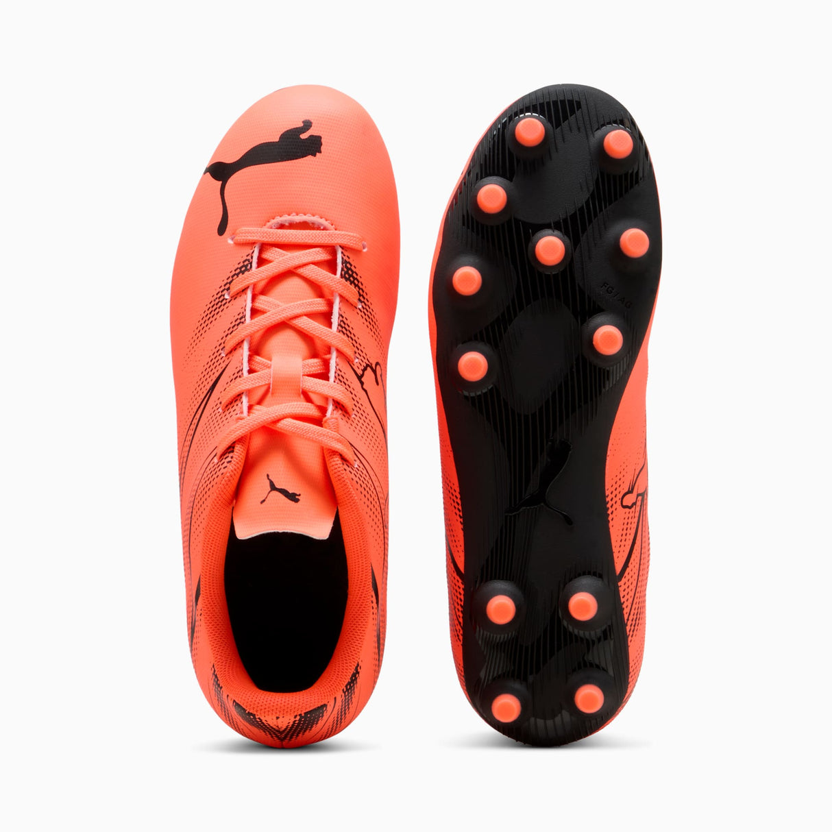 PUMA Attacanto FG/AG Multi-Ground Soccer Cleats Junior - Red/Black