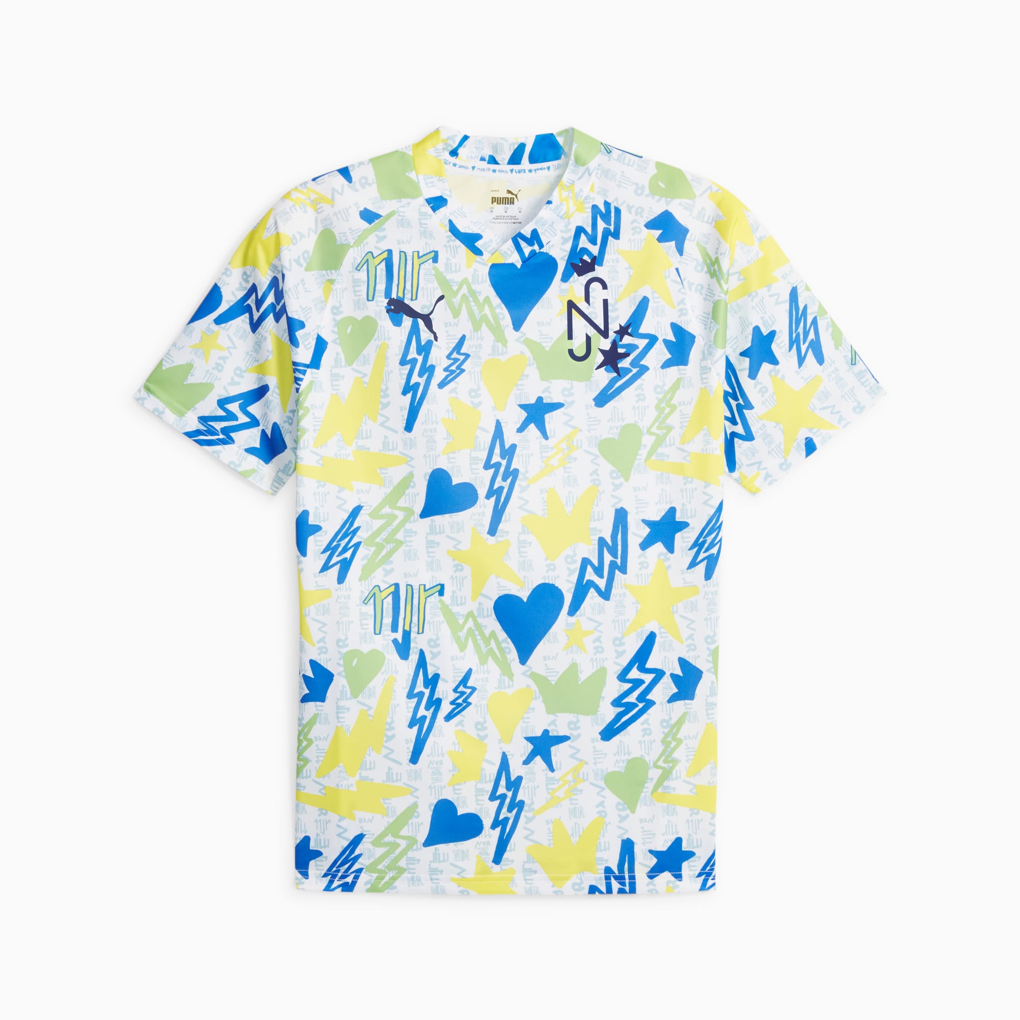 Camiseta de entrenamiento PUMA Neymar Jr Instituto Blanco/Azul/Limón