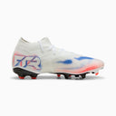 PUMA Future 8 Match FG/AG Firm/Multi-Ground Soccer Cleats - White/Black/Glowing Red