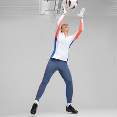 Camiseta de entrenamiento con cremallera 1/4 Individualblaze para mujer de PUMA en blanco y orquídea fuego