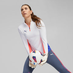 Camiseta de entrenamiento con cremallera 1/4 Individualblaze para mujer de PUMA en blanco y orquídea fuego