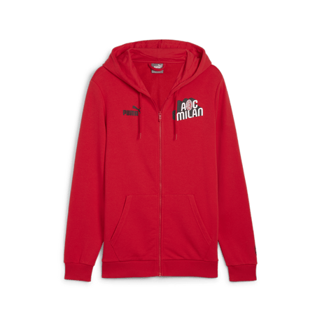 PUMA AC Milan Culture Hooded Sweat Jacket Red/Black - Best Buy Soccer