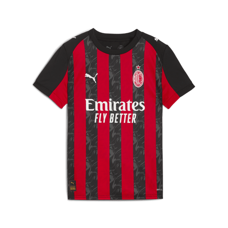 PUMA AC Milan Home Youth Soccer Jersey 25/26 -Red/Black - Best Buy Soccer