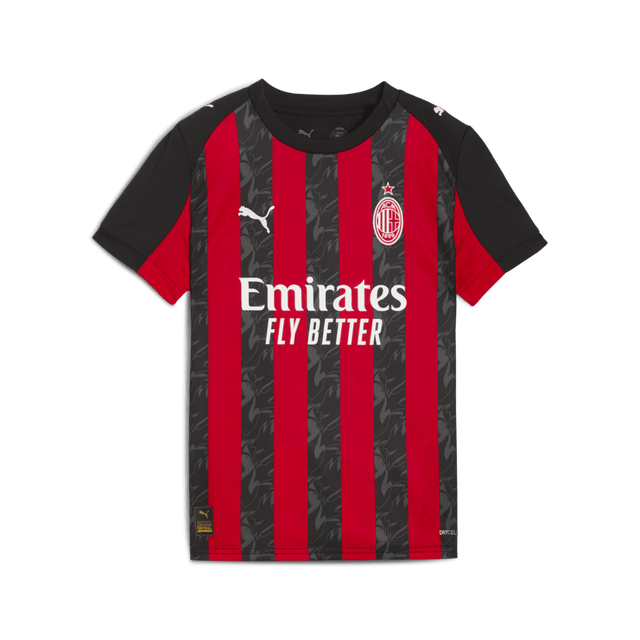 PUMA AC Milan Home Youth Soccer Jersey 25/26 -Red/Black - Best Buy Soccer