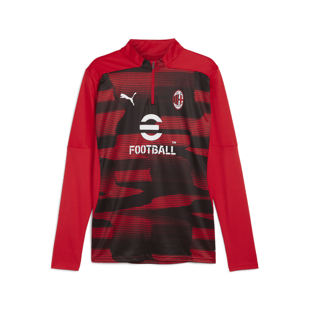 PUMA AC Milan Prematch 1/4 Zip Top Red/Black - Best Buy Soccer