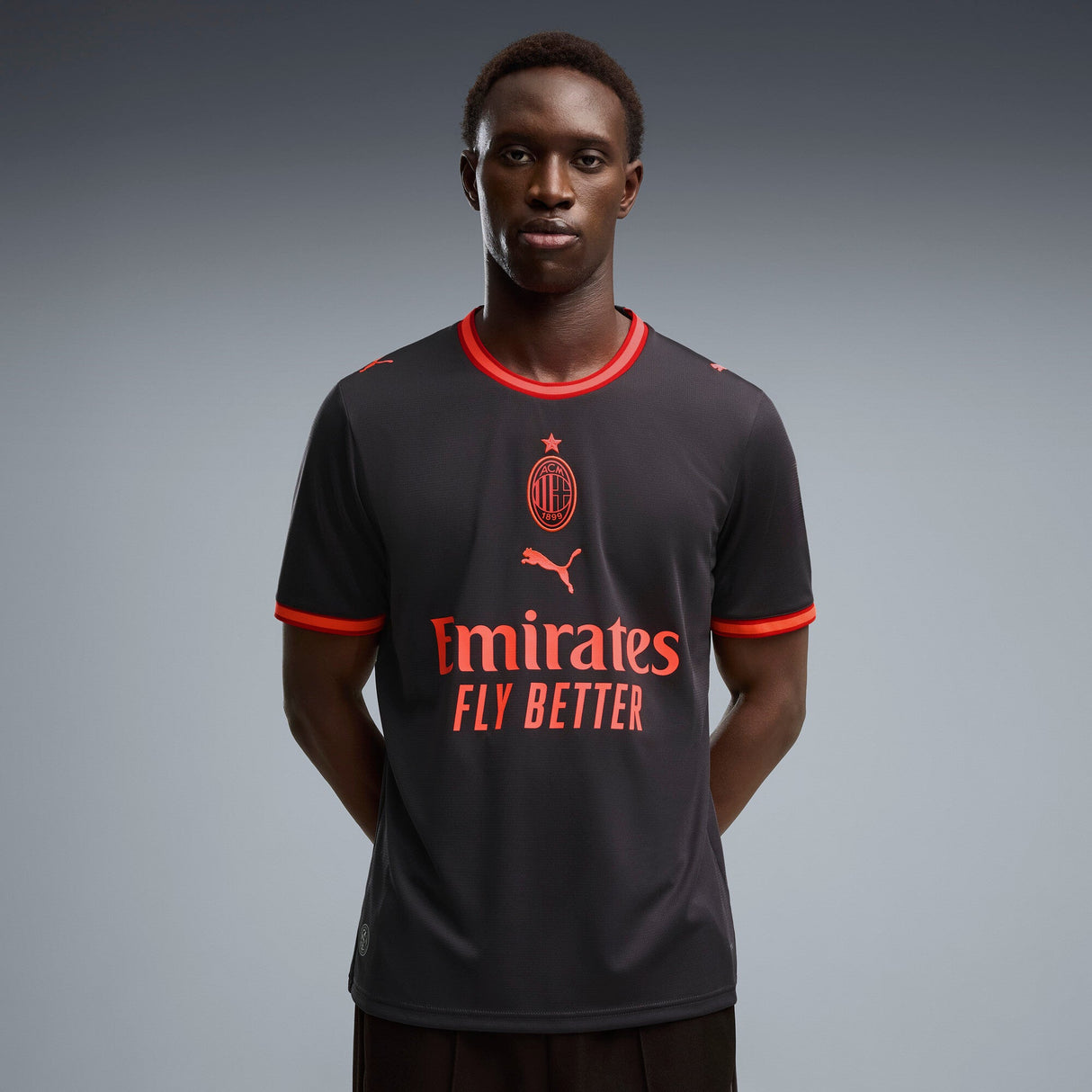 PUMA AC Milan Third Men's Soccer Jersey 2026 - Gray/Red - Best Buy Soccer