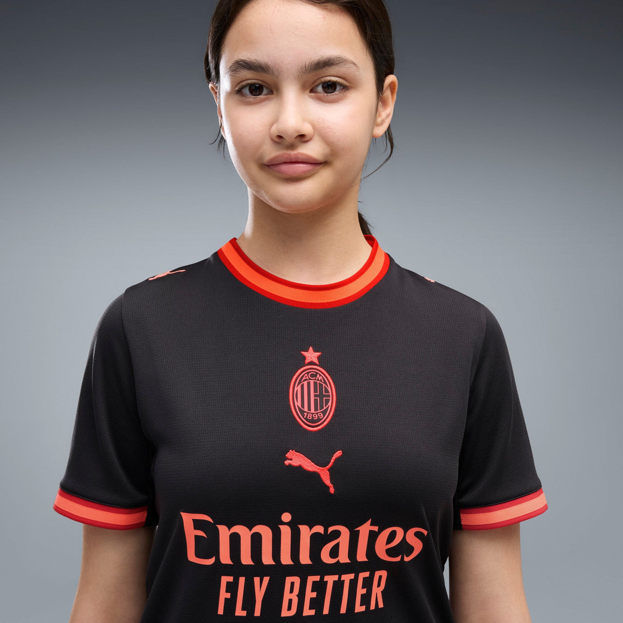 PUMA AC Milan Third Youth Soccer Jersey 2026 - Gray/Red - Best Buy Soccer