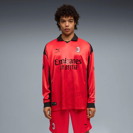 PUMA AC Milan x Slam Jam Limited Edition Long Sleeve Men's Soccer Jersey 26/27 -Red - Best Buy Soccer