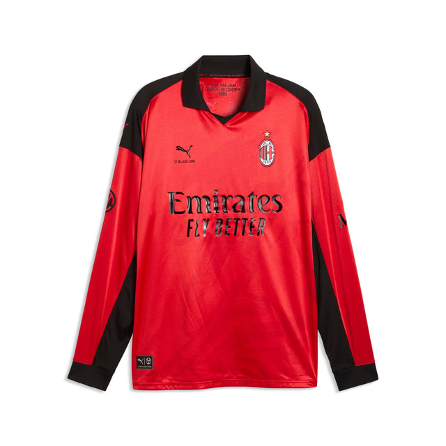 PUMA AC Milan x Slam Jam Limited Edition Long Sleeve Men's Soccer Jersey 26/27 -Red - Best Buy Soccer