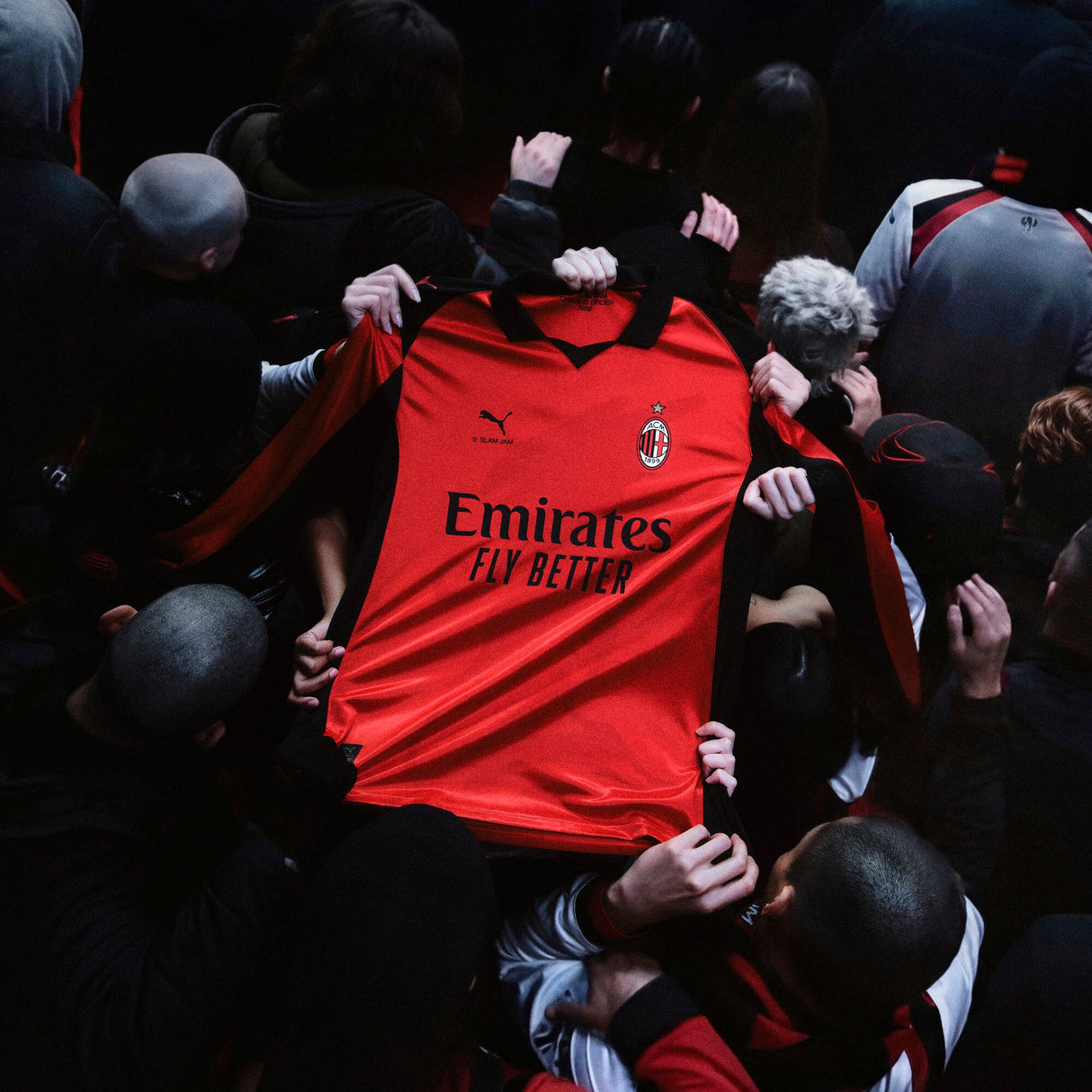 PUMA AC Milan x Slam Jam Limited Edition Long Sleeve Men's Soccer Jersey 26/27 -Red - Best Buy Soccer