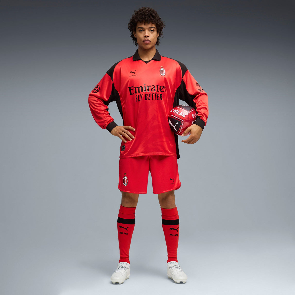 PUMA AC Milan x Slam Jam Limited Edition Long Sleeve Men's Soccer Jersey 26/27 -Red - Best Buy Soccer