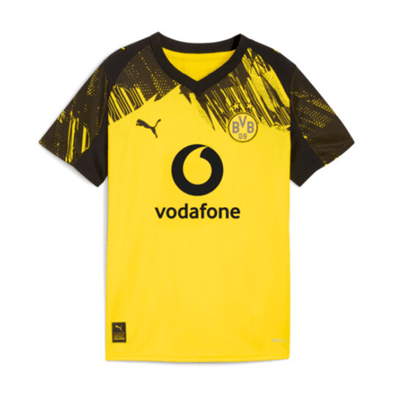 PUMA Borussia Home Kids Soccer Jersey 25/26 - Yellow/Black - Best Buy Soccer