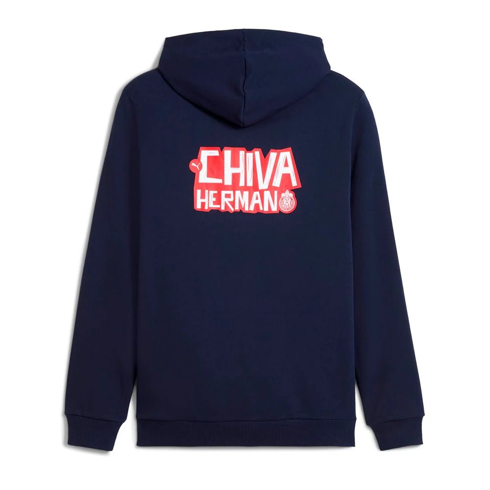 PUMA Chivas Ftbl Culture Hooded Sweat Men's Soccer Jacket - Navy/Red - Best Buy Soccer