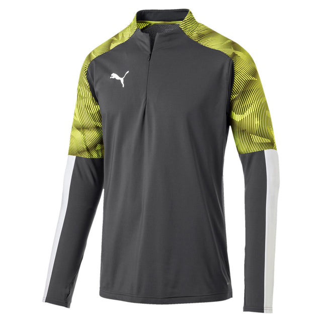 PUMA Cup Training 1/4 ZiP Top Asphalt/Yellow - Best Buy Soccer