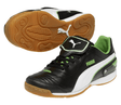 PUMA Esito Finale IT Indoor Soccer Shoes - Black/White/Green - Best Buy Soccer